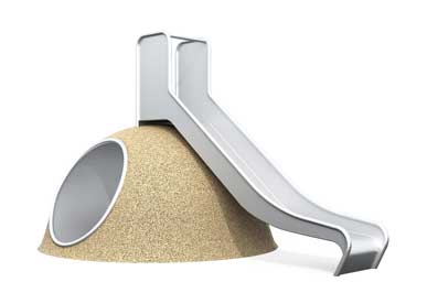 Холм с горкой и тоннелем