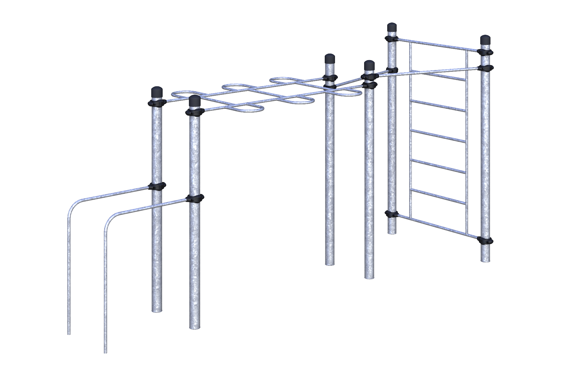 W-02-012 Два турника, рукоход 